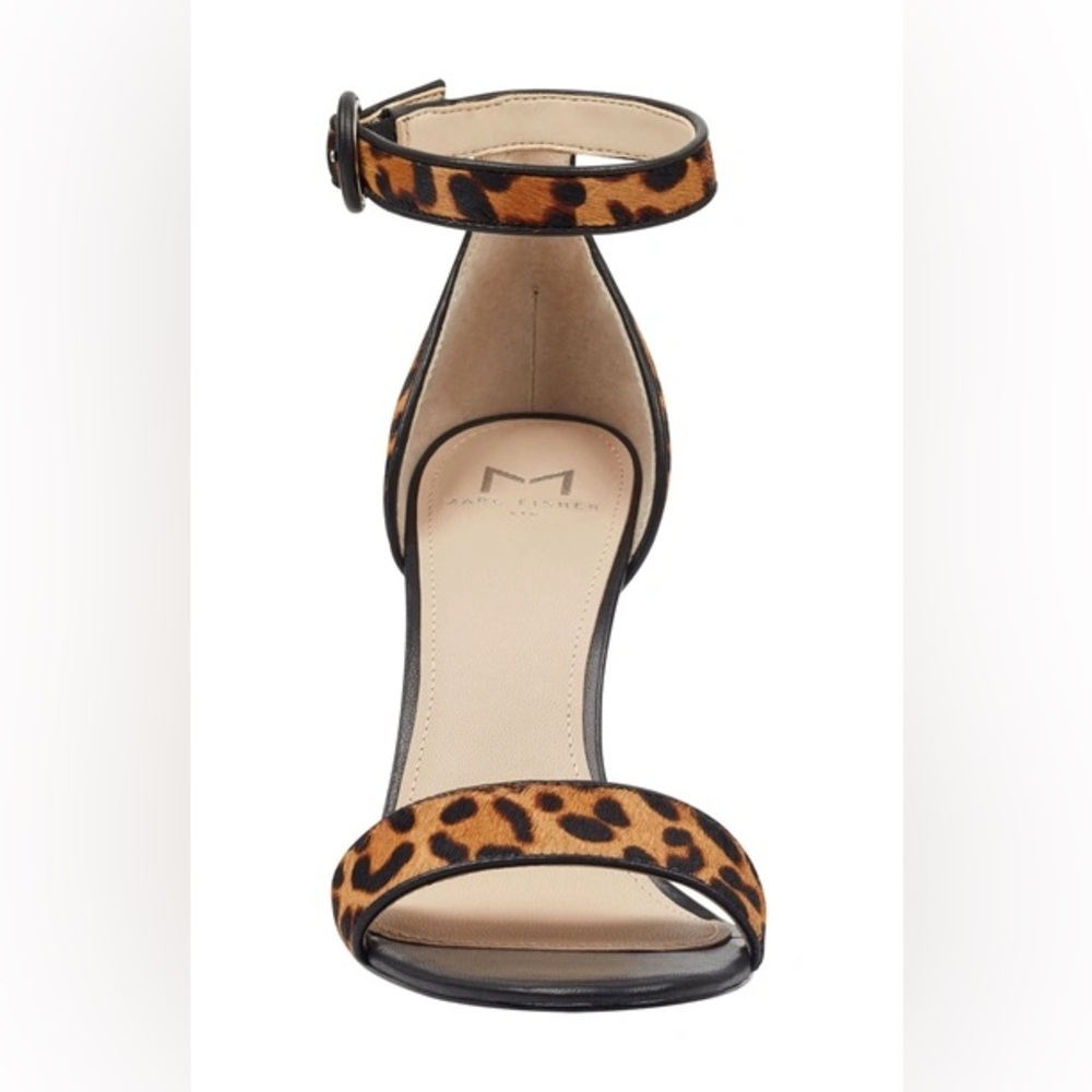 Marc Fisher LTD. Women's Karlee Leopard Print Block Heel Sandals - Picture 2 of 8